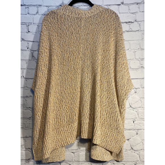 Lane Bryant Women's Open Front Cardigan Size 18/20 Short Sleeve Gold Shimmer - Picture 2 of 15